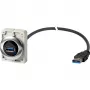 Eaton M30C-FUSB-60 skydelyje montuojamas USB 3.0 Type A lizdas su 1,5 m kabeliu, metaliniu priekiniu žiedu Y7-187084