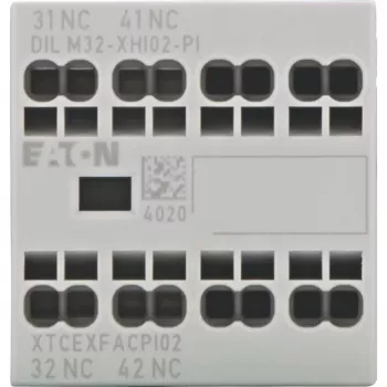 Eaton DILM32-XHI02-PI pagalbinis kontaktų blokas, 2 NC, 4 A, priekinis montavimas 199310