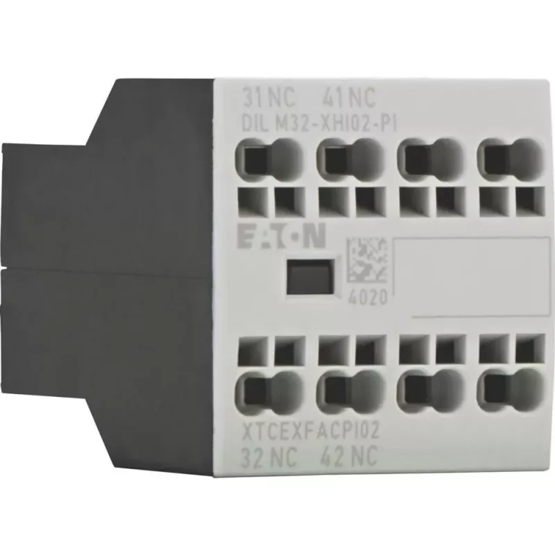 Eaton DILM32-XHI02-PI pagalbinis kontaktų blokas, 2 NC, 4 A, priekinis montavimas 199310