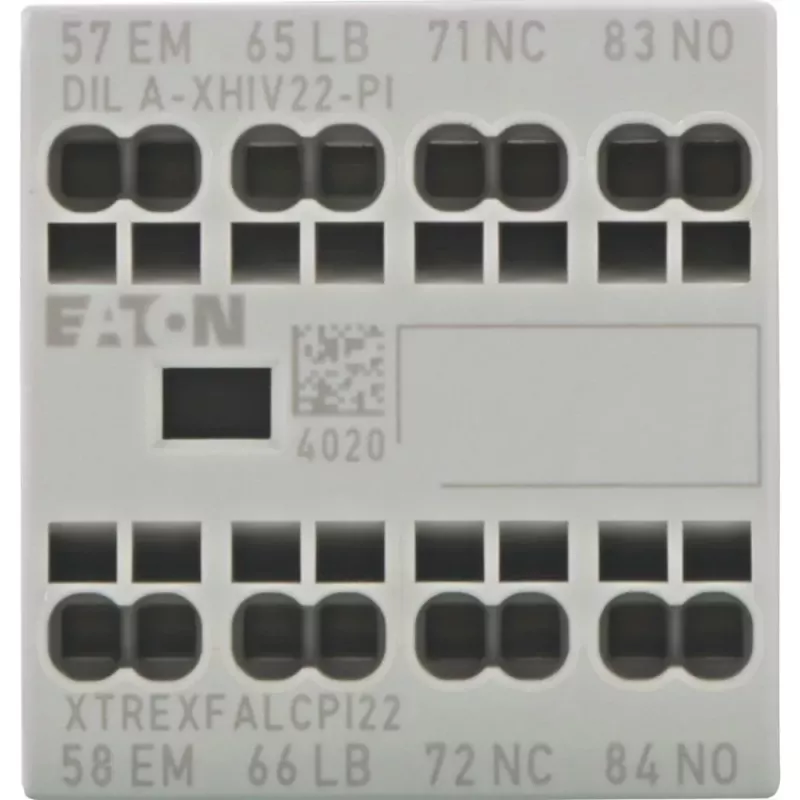 EATON DILA-XHIV22-PI pagalbinis kontaktų blokas, 4 polių, 2NO+2NC, 16 A, šoninis montavimas 199322
