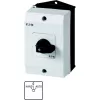 Eaton T0-1-15431/I1 vienpolė svirtinė perjungimo rankenėlė, 20 A, IP65, juoda/balta 207070