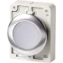 Eaton M30C-FDRL-W plokščiasis apvalus mygtuko aktuatorius, chromuotas apvadas, baltas 182950