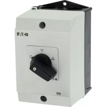 Eaton T0-4-8410/I1 3 polių ON-OFF svirtinis jungiklis, 20 A, priekinio montavimo, juodas/baltas 207140