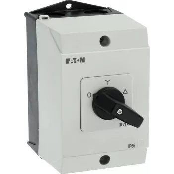 Eaton T0-4-8410/I1 3 polių ON-OFF svirtinis jungiklis, 20 A, priekinio montavimo, juodas/baltas 207140