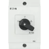 Eaton T0-4-8410/I1 3 polių ON-OFF svirtinis jungiklis, 20 A, priekinio montavimo, juodas/baltas 207140