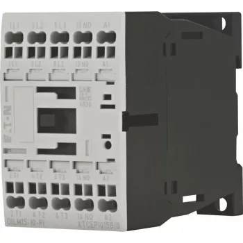 Eaton DILM15-10(24VDC)-PI galios kontaktorius, 3 NO pagrindiniai kontaktai, 1 NO pagalbinis, 24 V DC ritė, 15 A AC-3, 7,5 kW 199253
