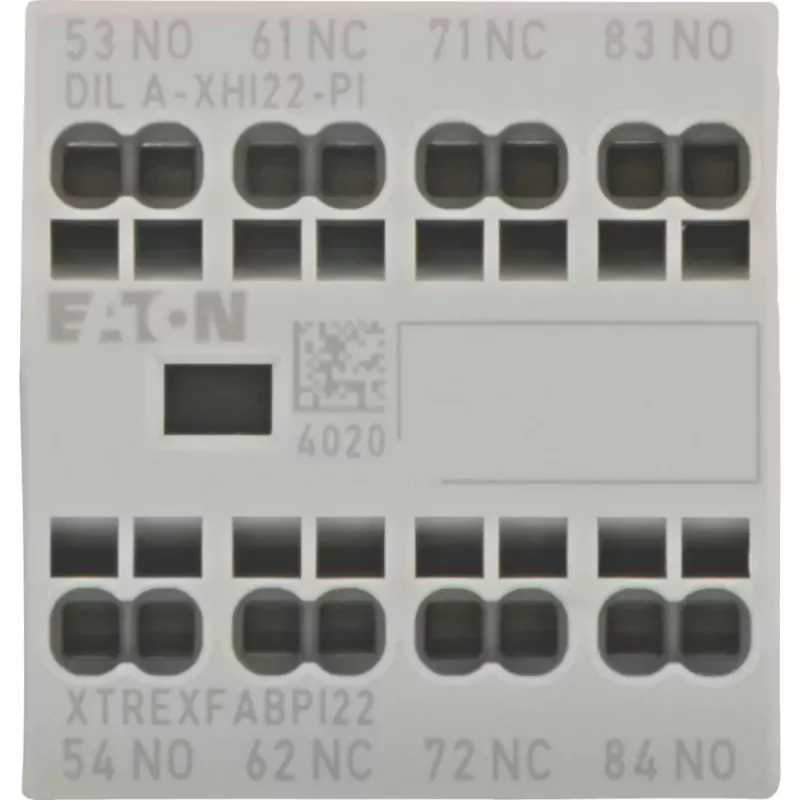 Eaton DILA-XHI22-PI pagalbinis kontaktų blokas, 2NO+2NC, 4A, tvirtinamas priekyje, 199319