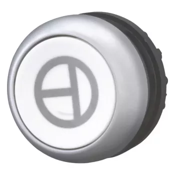 Eaton M22-D-W-X11 mygtuko aktuatorius, baltas, plastikinis priekinis žiedas, 22,5 mm, momentinis 101673