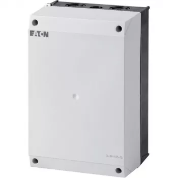 Eaton flanšinis korpusas apatinė juoda/viršutinė balta 160 x 240 mm PC IP65 su DIN bėgeliu (CI-K 4-125-TS)