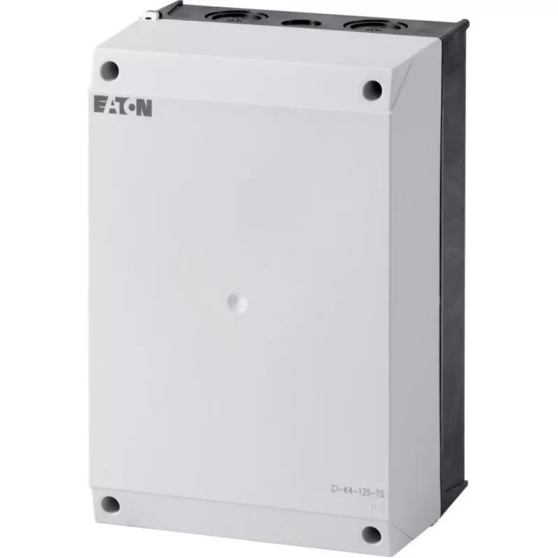 Eaton flanšinis korpusas apatinė juoda/viršutinė balta 160 x 240 mm PC IP65 su DIN bėgeliu (CI-K 4-125-TS)