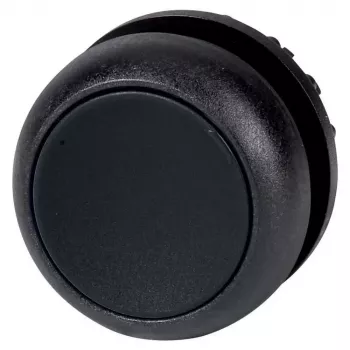 Eaton M22S-D-S mygtuko pavara, plokščia, juoda, plastikinis priekinis žiedas, 22,5 mm 216591S