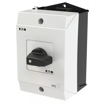 Eaton T0-1-8200/I1 rotacinis kumštelinis jungiklis, 1-polis, 20A, 690V, ON-OFF, juodas/baltas 207074