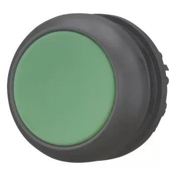 Eaton M22S-D-G mygtuko aktuaratorius, plokščias, momentinis, žalias mygtukas, juodas plastikinis apvadas, 22,5 mm, IP66/IP67/IP69 216597