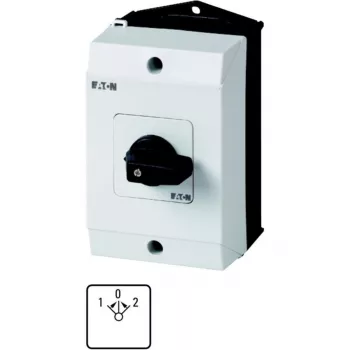 Eaton T0-3-8228/I1 3 polių ON-OFF jungiklis 20A 690V AC, juoda rankena / baltas priekis 207125