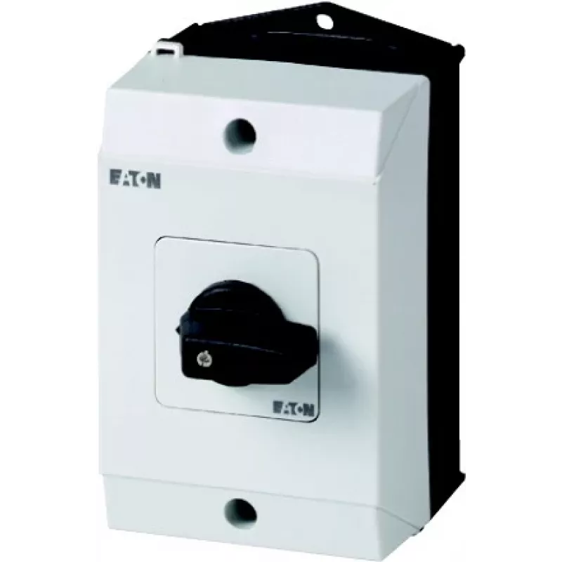 Eaton T0-3-8228/I1 3 polių ON-OFF jungiklis 20A 690V AC, juoda rankena / baltas priekis 207125
