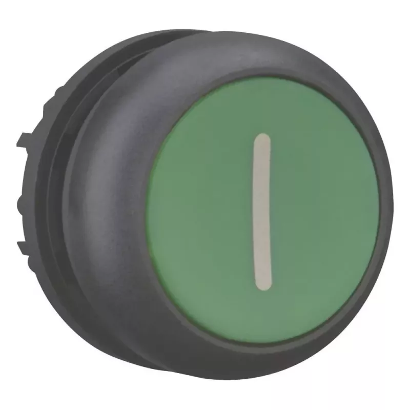 Eaton M22S-D-G-X1 plokščiasis mygtuko aktuatorius, žalias, 22,5 mm, momentinis, IP66/IP67/IP69K 216608