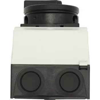 Eaton T0-1-102/I1/SVB-SW 2 polių pagrindinis jungiklis, 20 A, 690 V AC, juoda rankena, balta priekinė plokštė 207144