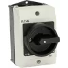 Eaton T0-1-102/I1/SVB-SW 2 polių pagrindinis jungiklis, 20 A, 690 V AC, juoda rankena, balta priekinė plokštė 207144