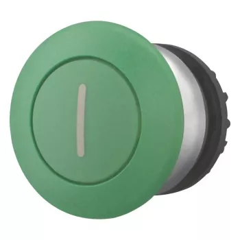 Eaton M22-DRP-G-X1 žalias fiksuojamasis mygtukas, 22,5 mm, priekinio skydo montavimas 216753