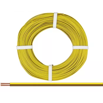 Donau Elektronik 218-38-25 lankstusis laidas 2 x 0,14 mm² rudos, geltonos spalvos 25 m