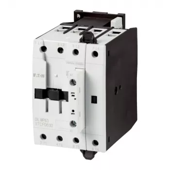 Eaton DILMP63 galios kontaktorius, 3 polių, 63 A, 230 V AC 50 Hz / 240 V AC 60 Hz ritė, 1 NO + 1 NC, IP00 109855