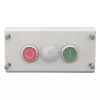 Eaton M22-I3-M2 pilkas mygtukų dėžutė, 3 išpjovos, 22,5 mm 216533
