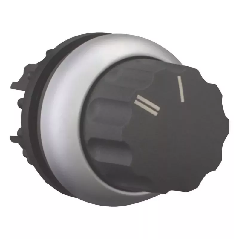 Eaton M22-WR-X92 rotacinis perjungiklis, 2 padėčių, fiksuojamas, su juoda rankenėle