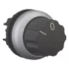 Eaton M22-W selektoriaus jungiklio pavara, 3 padėčių fiksuojama, juoda, plastikinis priekinis žiedas, 22,5 mm montavimas
