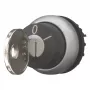 Eaton M22-WRS-MS10-A1 raktu valdomas perjungiklis, 2 padėtys, fiksuotas, MS10 raktas, 22,5 mm montavimas, juodas/sidabrinis, IP66/IP67/IP69K 111776