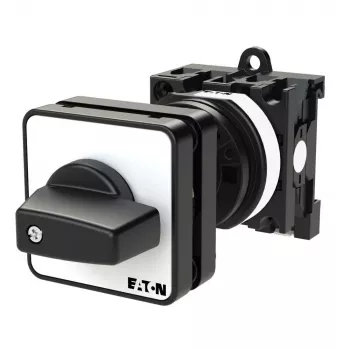 Eaton T0-1-15431/Z rotacinis kumštelinis jungiklis, 1-polio, 20A, 690V AC, įleidžiamas, juodas/baltas