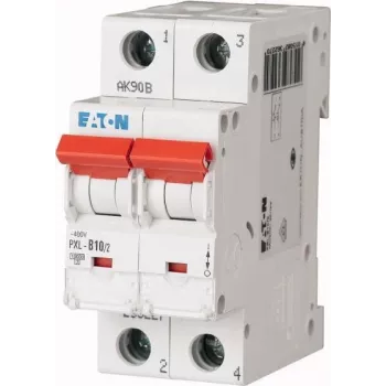 Eaton PXL-B10/2 miniatiūrinis automatinis jungiklis, 1 polius, B charakteristika, 10 A, 6 kA, DIN bėgio montavimas 236227