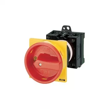 Eaton T0-2-1/V/SVB blokuojamas kumštelinis jungiklis 20 A, 1 polius, 90° raudonas/geltonas