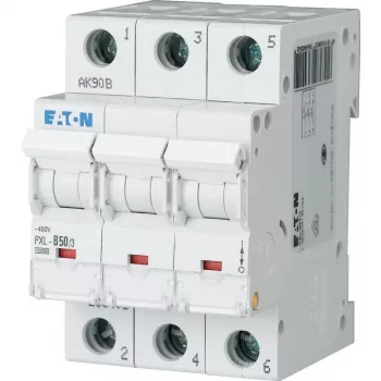 Eaton PXL-B50/3 automatinis grandinės pertraukiklis (MCB) 3 polių 50A B tipo 10kA 236405