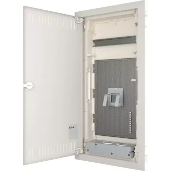 Eaton KLV-48HWM-F įleidžiama paskirstymo lenta, 48 modulių vienetai, 4 eilės, permatomos durys, balta 178836