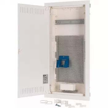 Eaton KLV-48HWM-F įleidžiama paskirstymo lenta, 48 modulių vienetai, 4 eilės, permatomos durys, balta 178836