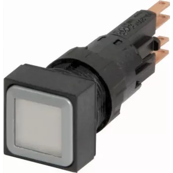 Eaton Q18LT-WS RMQ16 mygtukinis jungiklis, momentinis, 1 NO, baltas apšviestas, juodas apvadas, 16 mm, varžtiniai gnybtai, 5 A / 250 V AC 089202