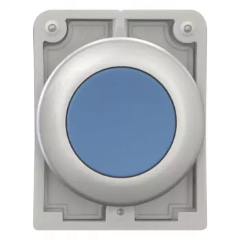 Eaton M30C-FDR-B RMQ-Titan plokščias apvalus chromuotas mėlynas mygtuko aktuatatorius, 30,5 mm, momentinis 182947