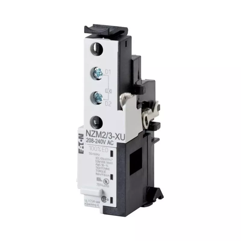 EATON NZM2/3-XU208-2 įtampos kritimo atpalaidavimo modulis NZM2/3 grandinės pertraukikliams, 208 V AC/DC (259499)