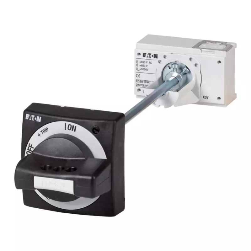 Eaton NZM2-XTVD durų movos sukamoj rankena, raudona/geltona, IP66, užrakinama 260168