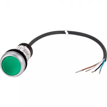 Eaton RMQ-Titan plokščias žalias apšviestas mygtukas, 1NO, 24V AC/DC, 22,5mm, C22-DL-G-K10-24-P62 185586