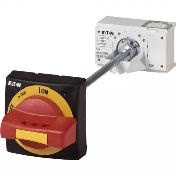 Eaton NZM1-XHBR sukamasis rankenėlė, juoda/raudona/geltona, IP66, 85x85 mm, skirta NZM1/PN1/N(S)1 266632