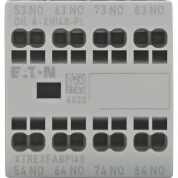 Eaton DILA-XHI40-PI pagalbinis kontaktų blokas, 4 N.O., priekinis montavimas, push-in gnybtai 199317