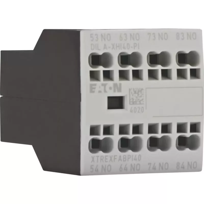 Eaton DILA-XHI40-PI pagalbinis kontaktų blokas, 4 N.O., priekinis montavimas, push-in gnybtai 199317