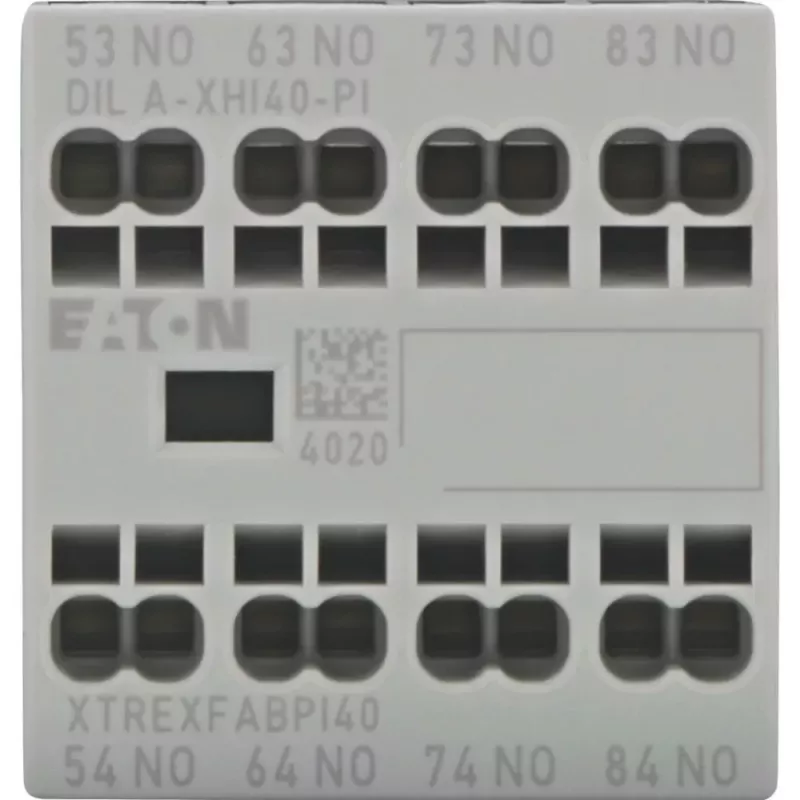 Eaton DILA-XHI40-PI pagalbinis kontaktų blokas, 4 N.O., priekinis montavimas, push-in gnybtai 199317