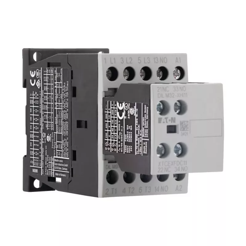 Eaton DILM9-21 galios kontaktorius, 3 polių, 4 kW, 400 V AC ritė 230 V 50 Hz, 2NO+1NC, 276760