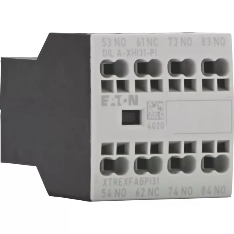 Eaton DILA-XHI31-PI pagalbinis kontaktų blokas, 3NO+1NC, priekinis montavimas, varžtiniai gnybtai, skirtas DILM7-DILM38 kontaktoriams ir DILA relėms 199318