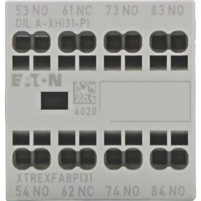 Eaton DILA-XHI31-PI pagalbinis kontaktų blokas, 3NO+1NC, priekinis montavimas, varžtiniai gnybtai, skirtas DILM7-DILM38 kontaktoriams ir DILA relėms 199318