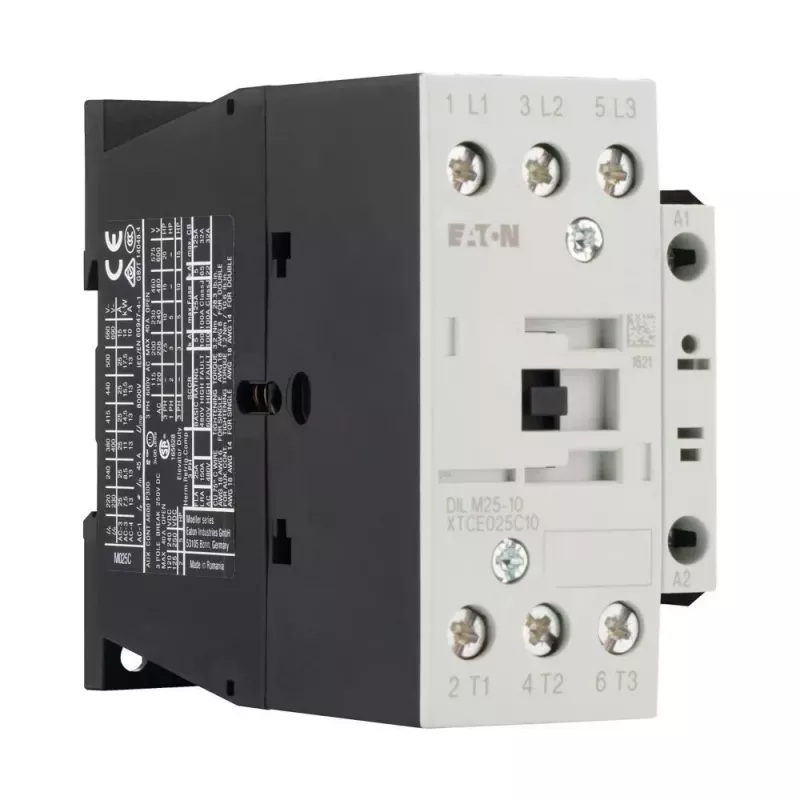 Eaton DILM25-10(RDC24) galios kontaktorius, 3 polių, 25 A, 24-27 V DC ritė, 1 NO pagalbinis kontaktas 277146