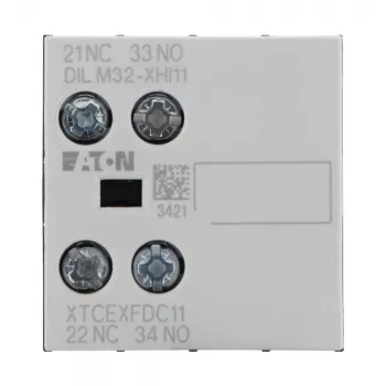 Eaton pagalbinis kontaktų blokas 1NO+1NC 2 polių priekinio montavimo DILM kontaktoriams DILM32-XHI11 277376