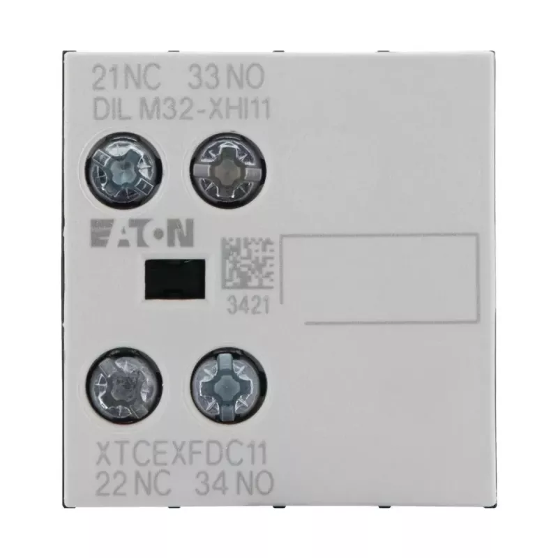 Eaton pagalbinis kontaktų blokas 1NO+1NC 2 polių priekinio montavimo DILM kontaktoriams DILM32-XHI11 277376